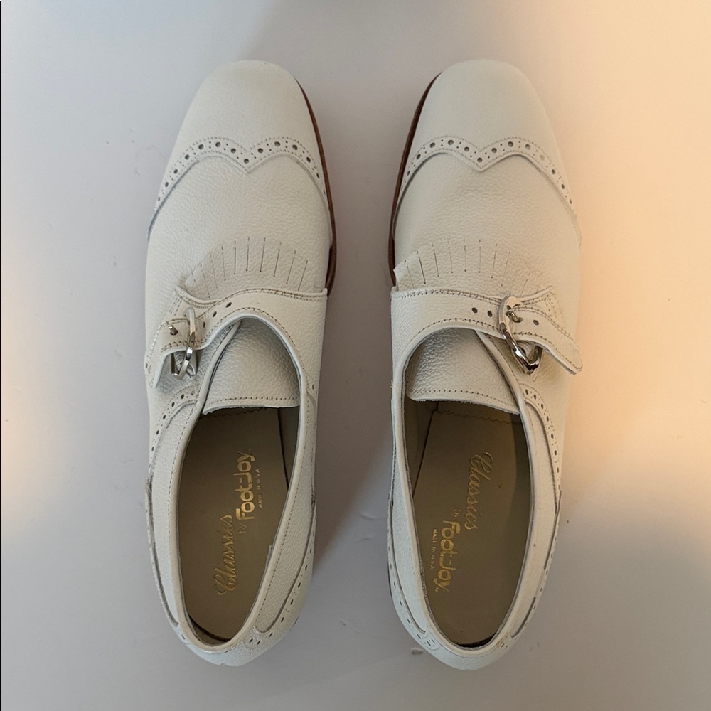 NIB FootJoy Women's White Leather Oxford Golf Shoes Size 10 AA Style 91462 - Picture 5 of 10